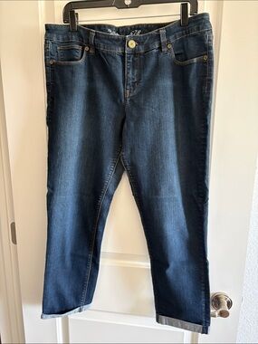 The Limited Dark Blue Cropped Stretch Jeans